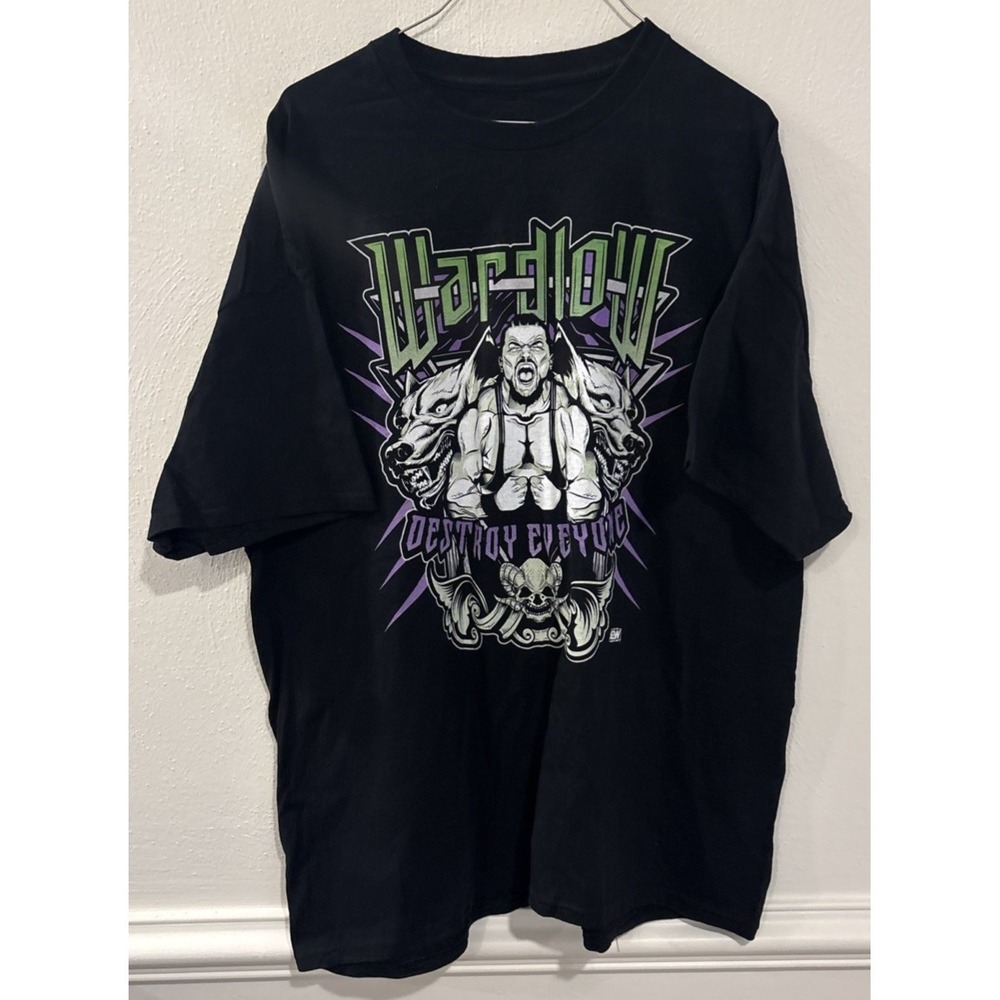 AEW Wardlow Destroy Everyone T Shirt Mens 2XL Black Wrestling Tee